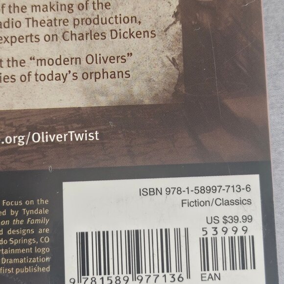 Oliver Twist by Charles Dickens Radio Theater Focus On The Family 5 Disk New - Picture 12 of 12